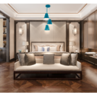 Pendente Una15 3xe27 Tiffany Azul-or165|orluce